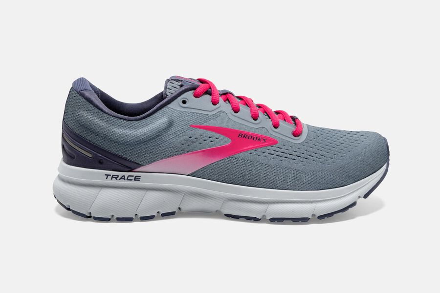 Brooks Trace Road Running Shoes - Womens - Grey/Pink - HO4708269